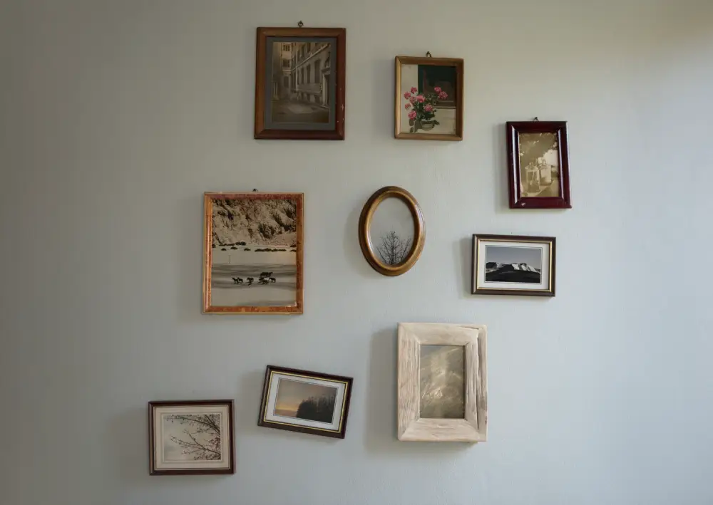vintage frames wall